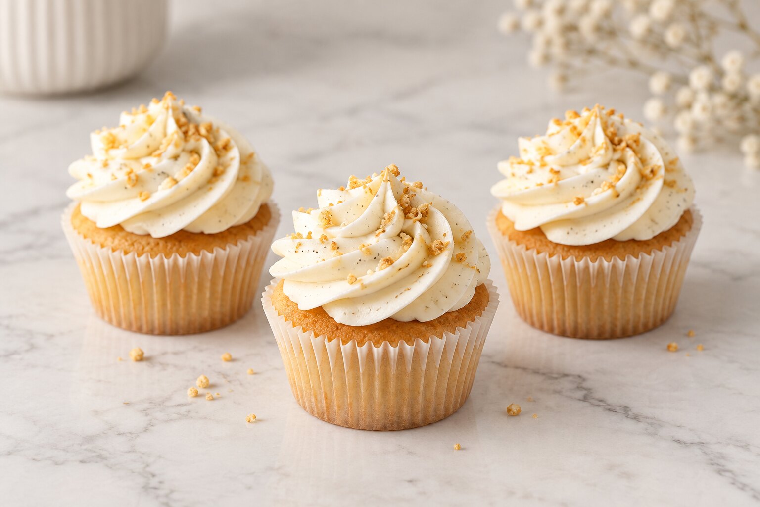 Cupcake blanc à Liège