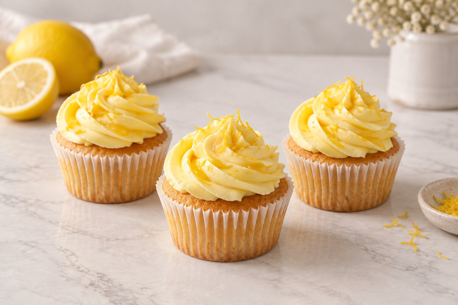 Cupcake jaune à Liège