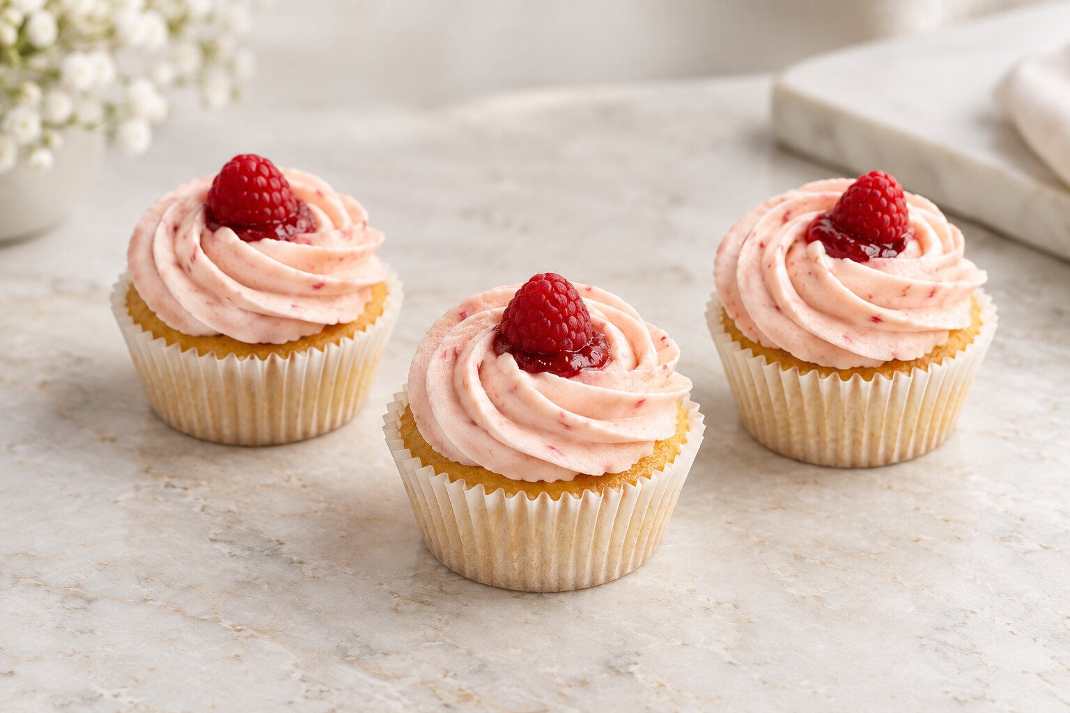 Cupcake rose à Liège